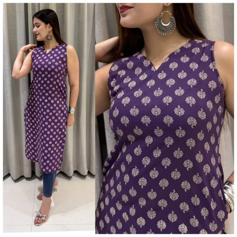 Beautiful SS2016 Cotton Printed Office Wear Kurti Below 500 Wholesale 2026