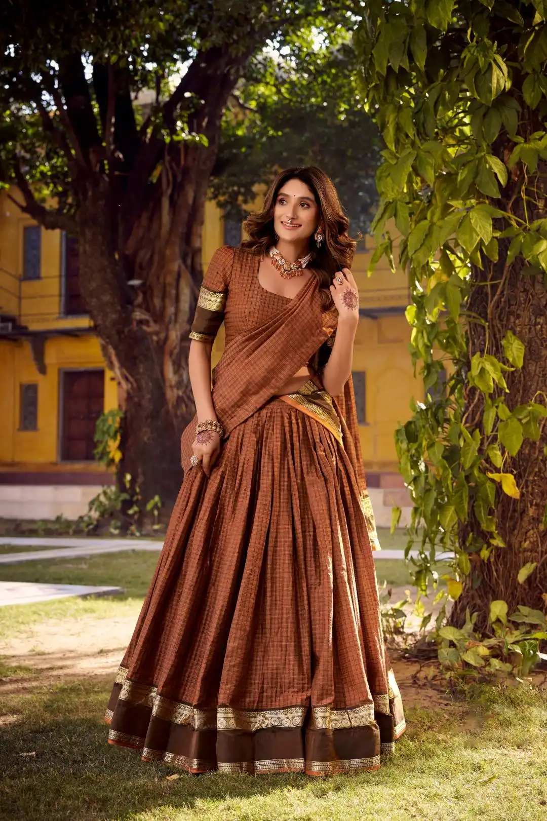 Stylish WMN 1900 Swasthika Chettinad Cotton Lehenga Choli Wholesale 2026