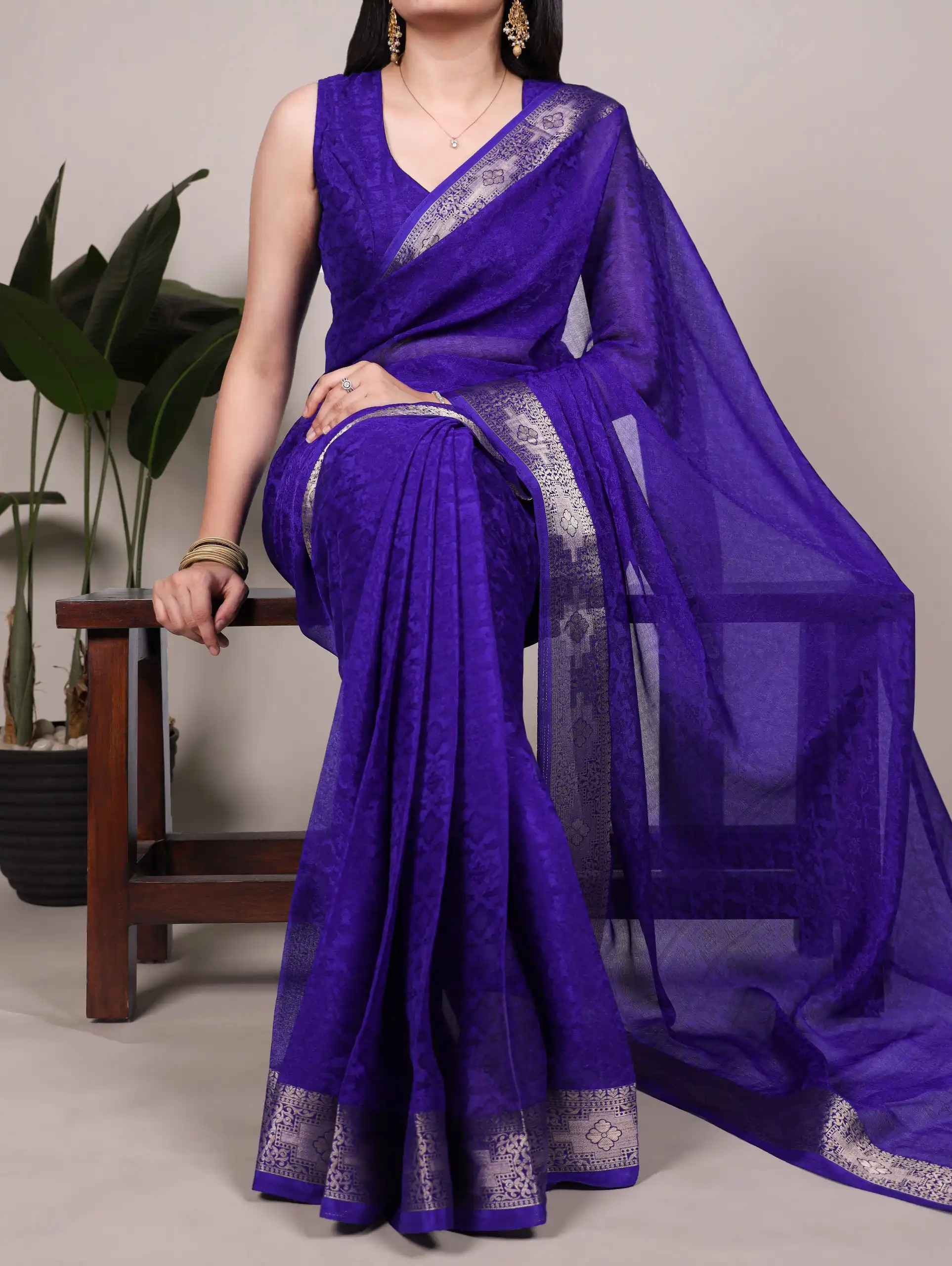 Stylish WMN 7911 Poly Shimmer Zari Weaving Work Saree Wholesale 2026