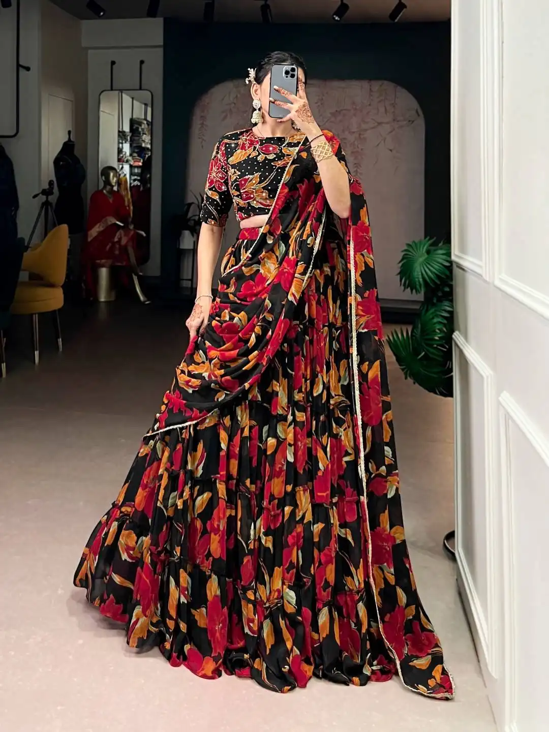 WMN 1145 Printed Lehenga Choli For Women Online Shopping