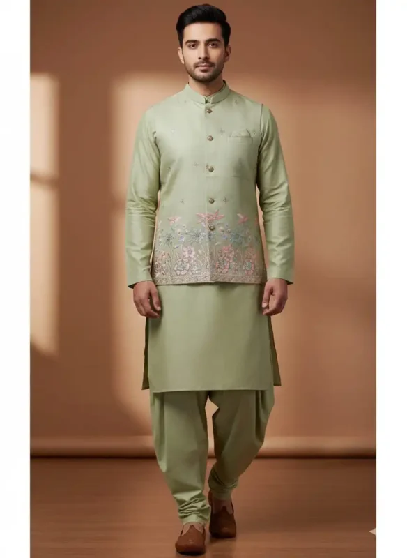 Buy Shyam Vol 74 Men Kurta Pajama With Koti For Wedding Wholesale 2026
