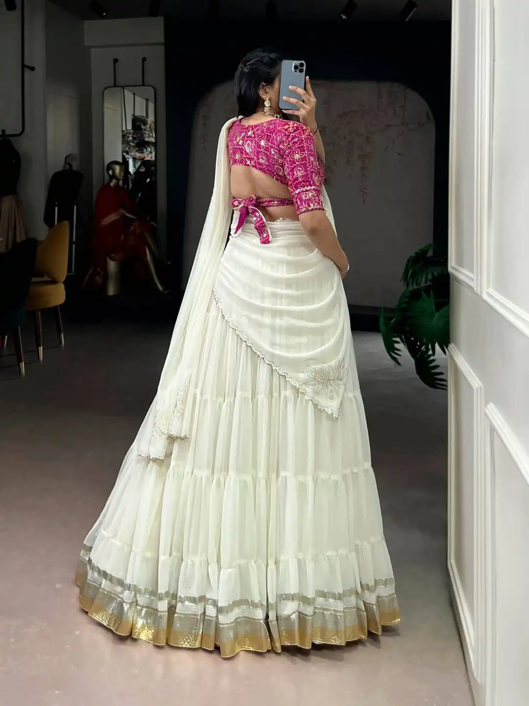 Launching WMN 1009 Simple White Lehenga Choli Wholesale Surat Wholesale 2026