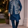 Shyam Vol 93 Embroidery Work Wedding Kurta Pajama With Koti