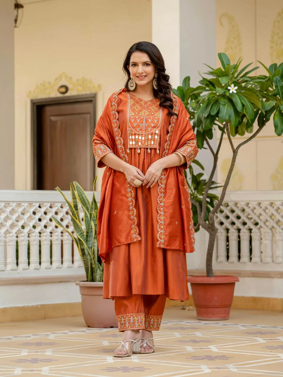 Stylish Lila Vol 126 Roman Silk Mirror Work Anarkali Kurti Wholesale 2026