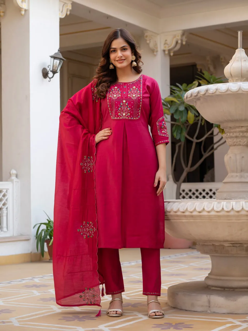 Buy Lila Vol 144 Mango Silk Hand Work Readymade Dress Wholesale 2026