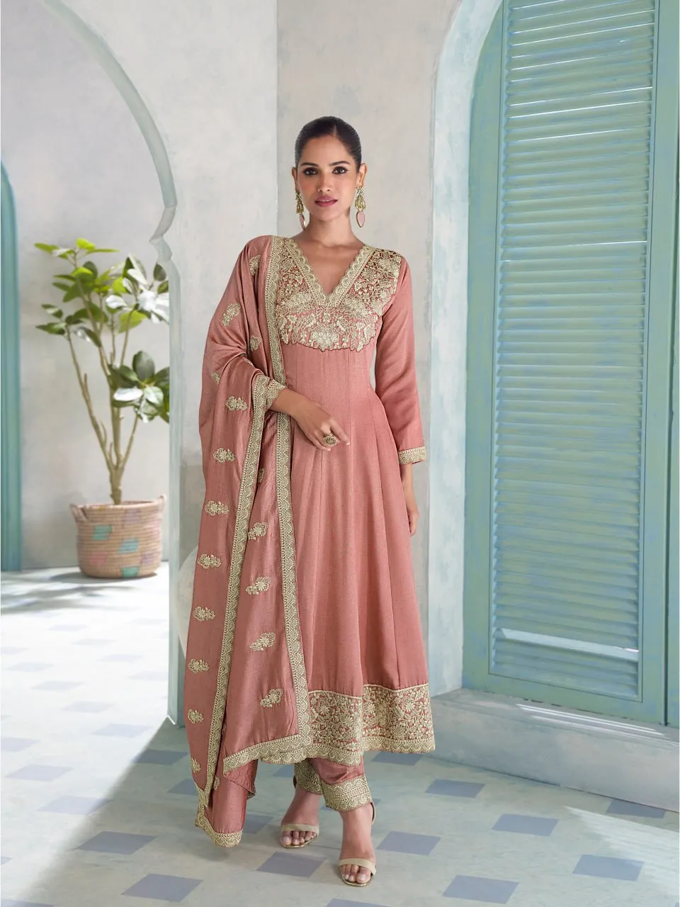 Latest Zarin 10446 Premium Silk Embroidery Readymade Dress Wholesale 2026