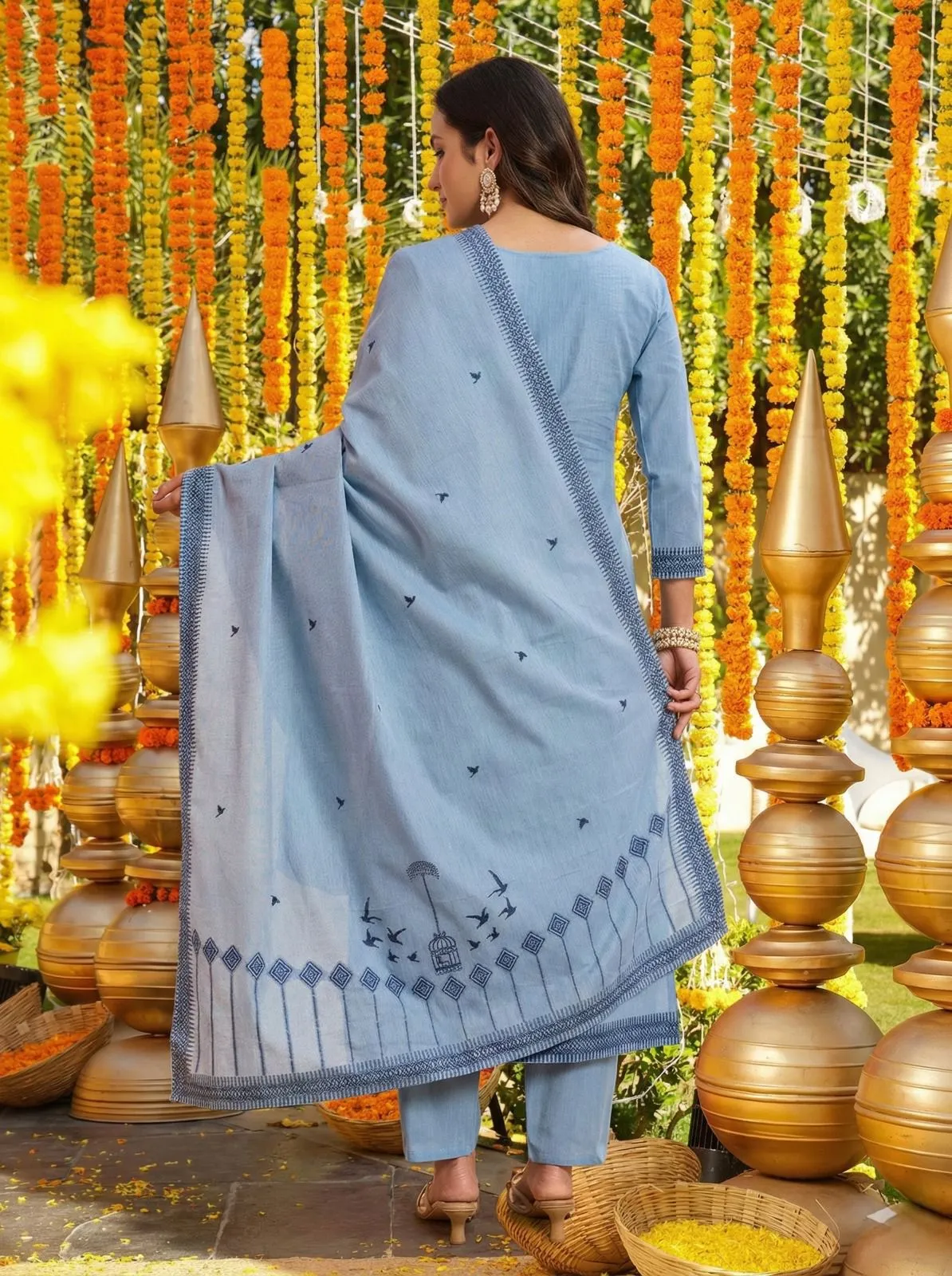 Launching FFD 1003 Cotton Festival Readymade Dress Wholesale 2026