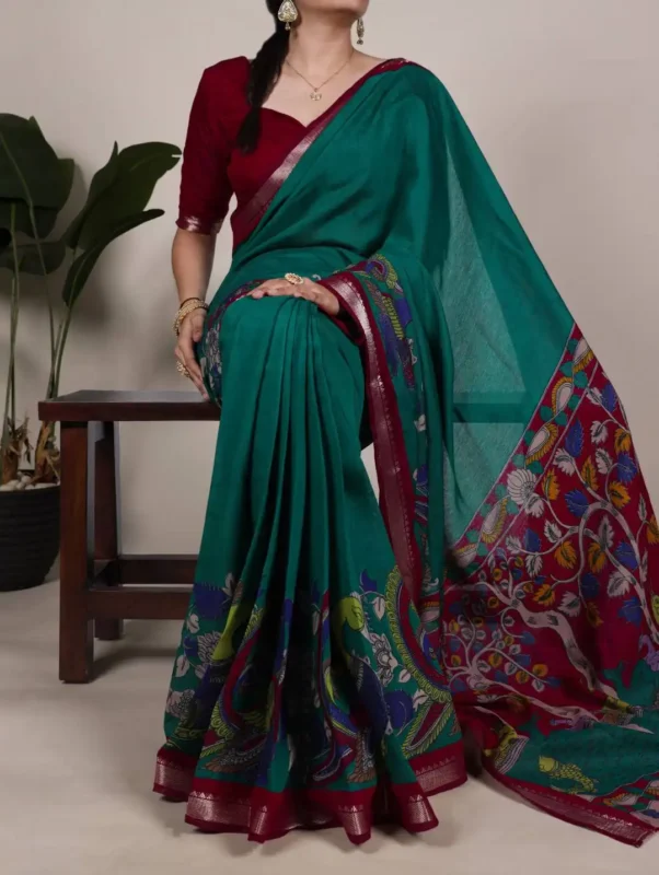 Latest WMN 7048 Viranshi Viscose Chanderi Printed Sari Collection Wholesale 2026