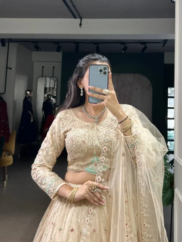 Buy WMN 1453 Net Wedding Lehenga Choli With Embroidery Wholesale 2026