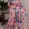 WMN 7057 Tasar Silk Floral Printed Saree Collection