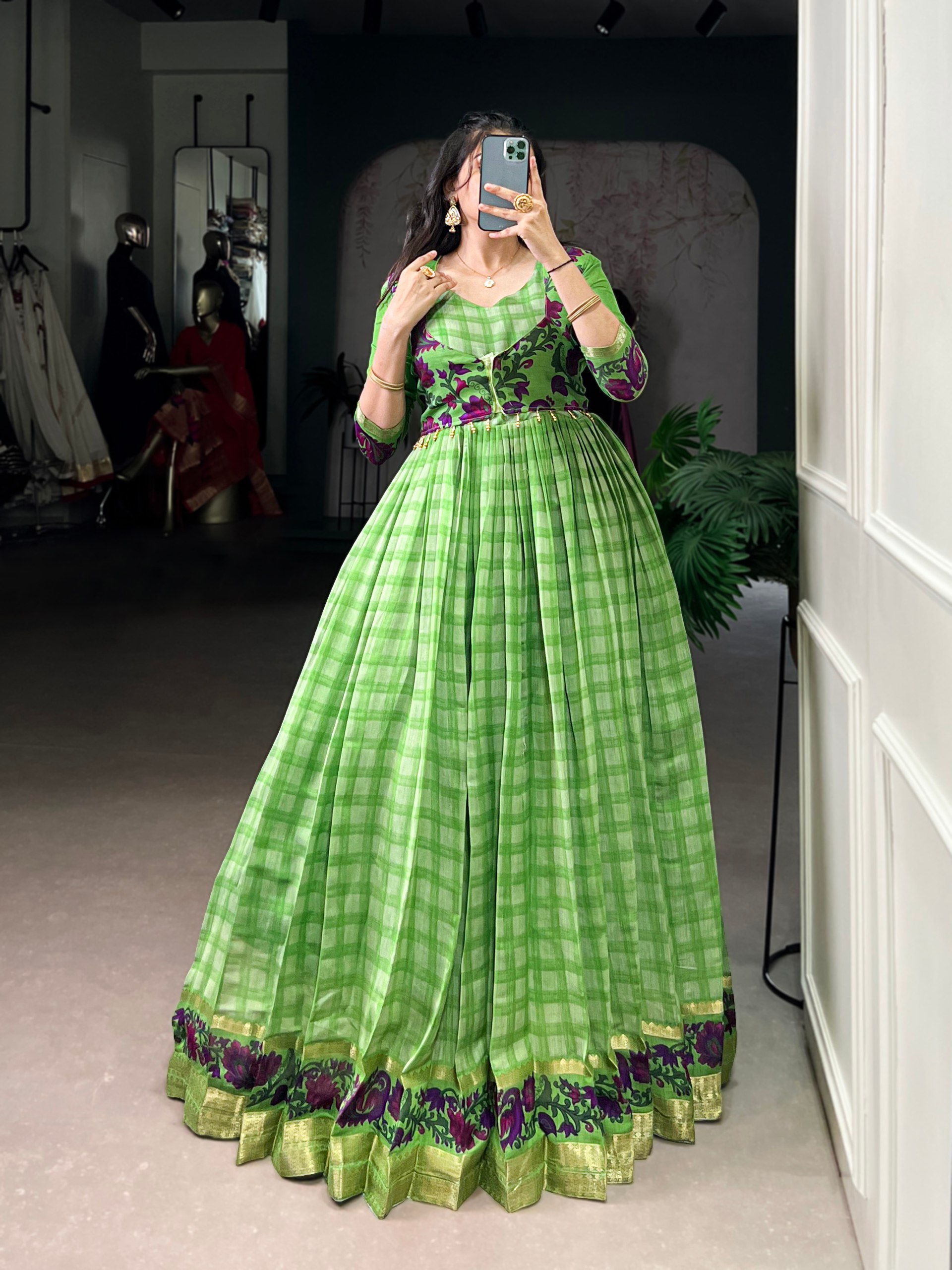 WMN 5034 Polyester Viscose Gown 04 Pcs Set
