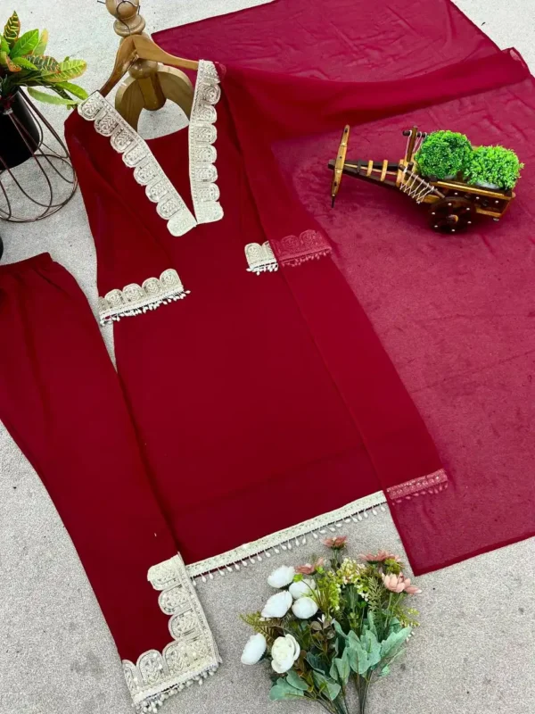 Stylish Sabina 5306 Faux Georgette Kurti Pant Dupatta 4 Pcs Set Wholesale 2026