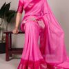 WMN 7910 Marsh Mello Zari Weaving Saree 04 Pcs Set