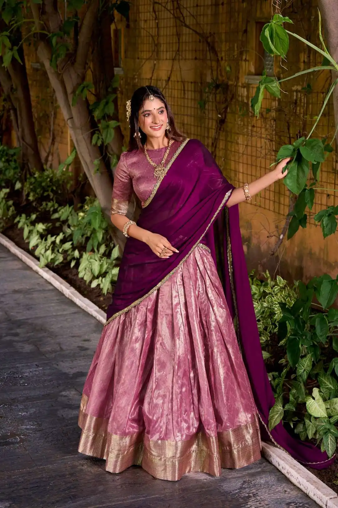 WMN 2026 Dupion Silk Chaniya Choli With Zari Weaving