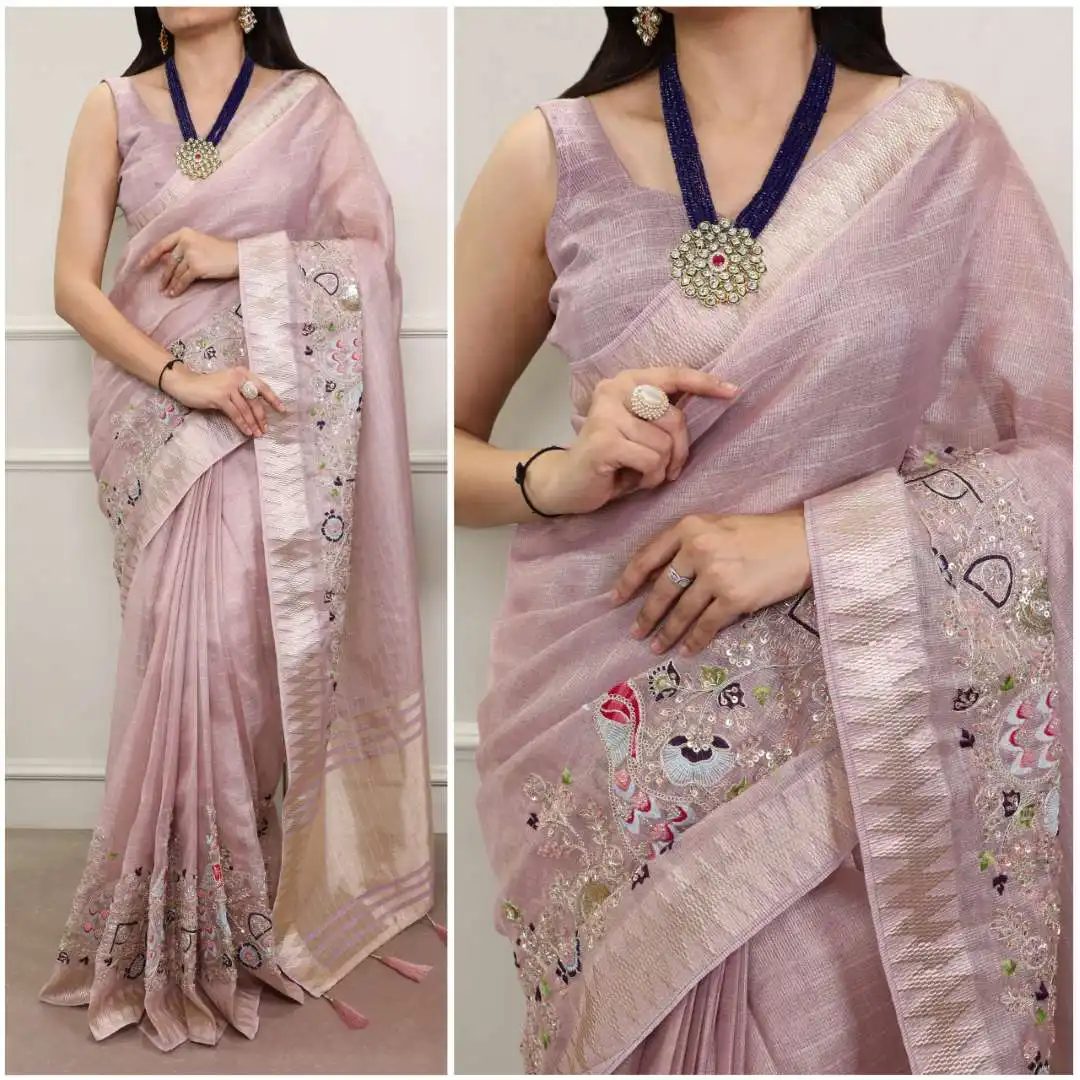 Buy WMN 7401 Zari Kota Tissue Designer Saree 06 Pcs Set Wholesale 2026