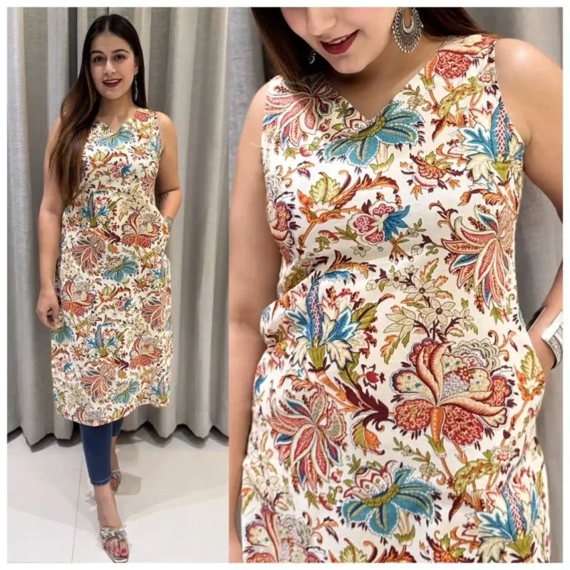 Beautiful SS2016 Cotton Printed Office Wear Kurti Below 500 Wholesale 2026