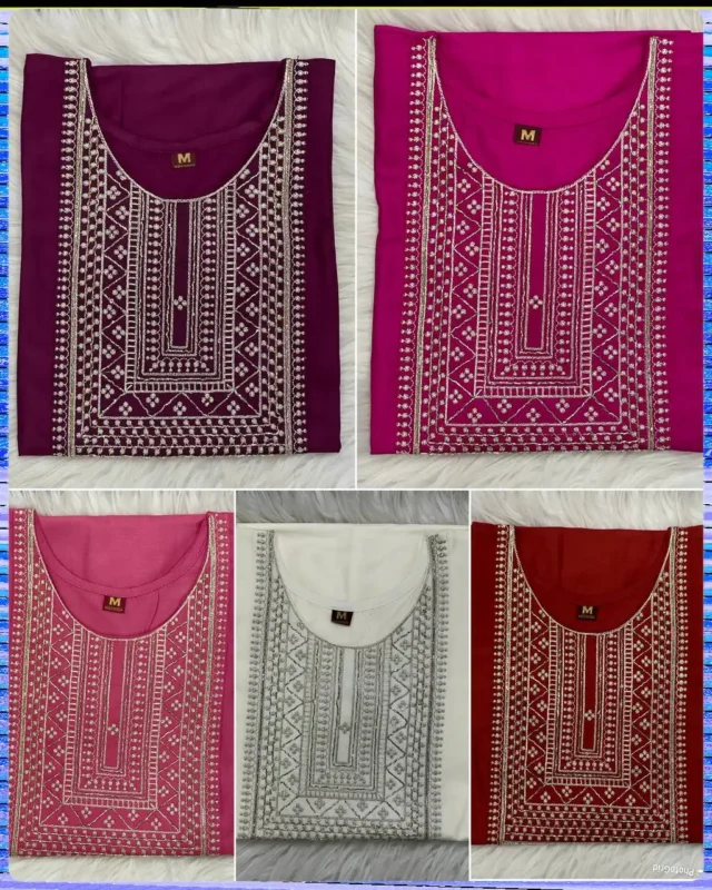 Stylish SS2016 Heavy Rayon Kurti Plazzo Embroidery Collection Wholesale 2026