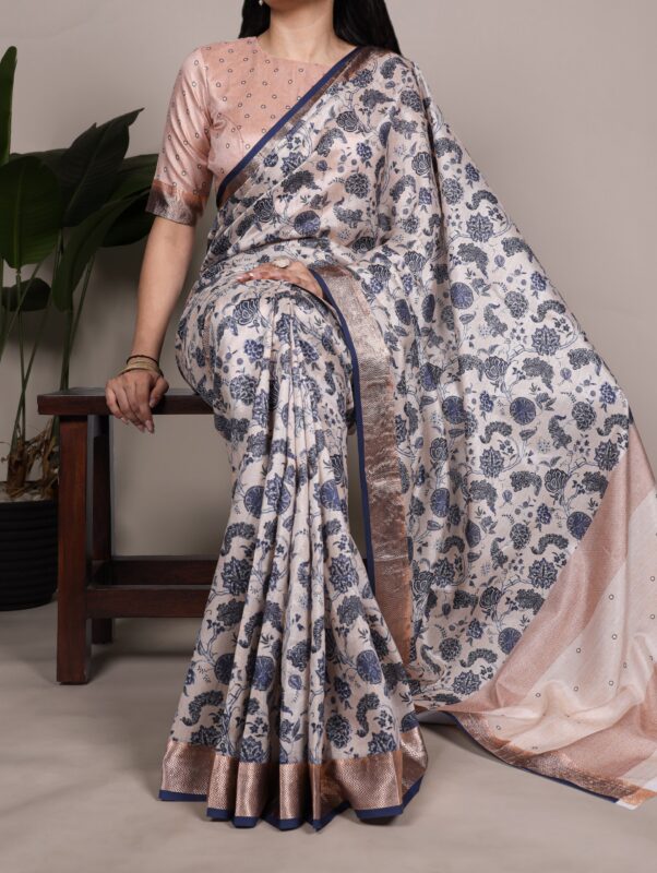 Launching WMN 7055 Tasar Silk Printed Saree With Viscose Border Wholesale 2026