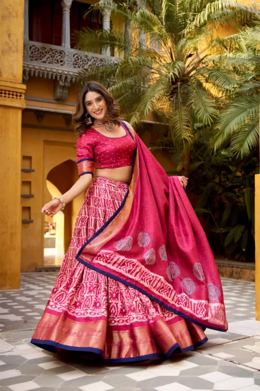 Launching WMN 1252 Dola Silk Batik Printed Lehenga Choli Wholesale 2026