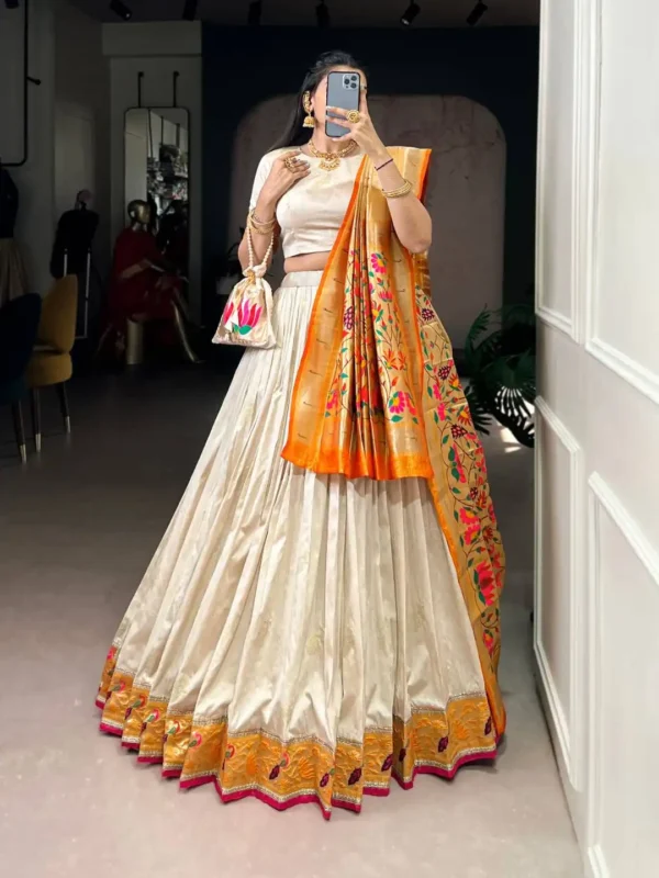 Buy WMN 2031 Silk Paithani Lehenga Choli with Zari Weaving And Lace Border Wholesale Surat Wholesale 2026