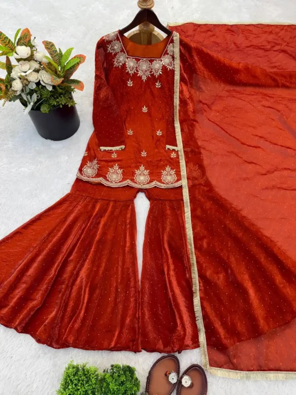 Beautiful Sabina 3166 Sharara Suit With Zarkan Diamond Work Wholesale 2026