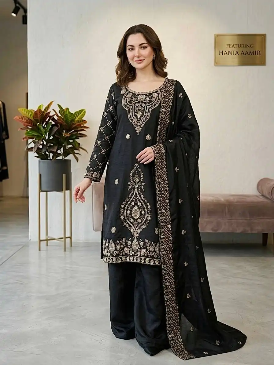 Sabina 5335 Embroidery Beads Work Kurti Palazzo With Dupatta