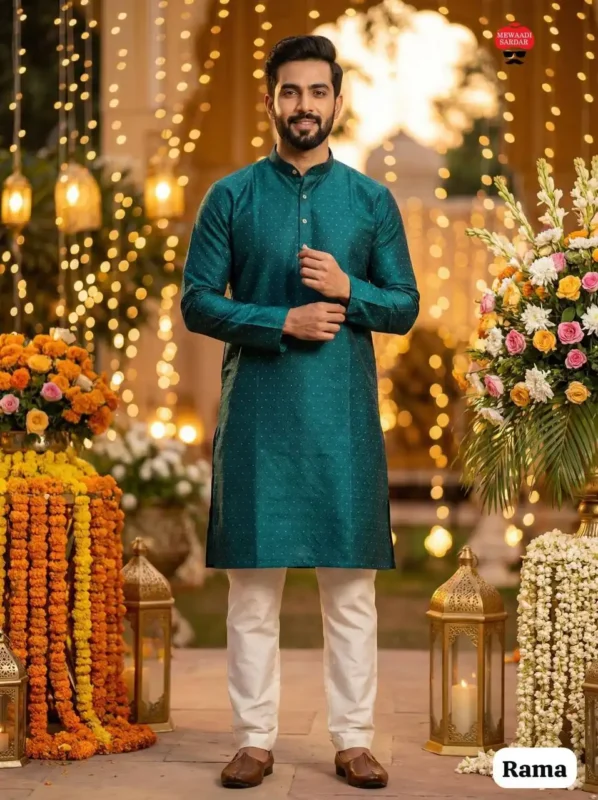Buy SS2016 Vol 22 Silk Jacquard Kurta With Pajama Wedding Collection Wholesale 2026