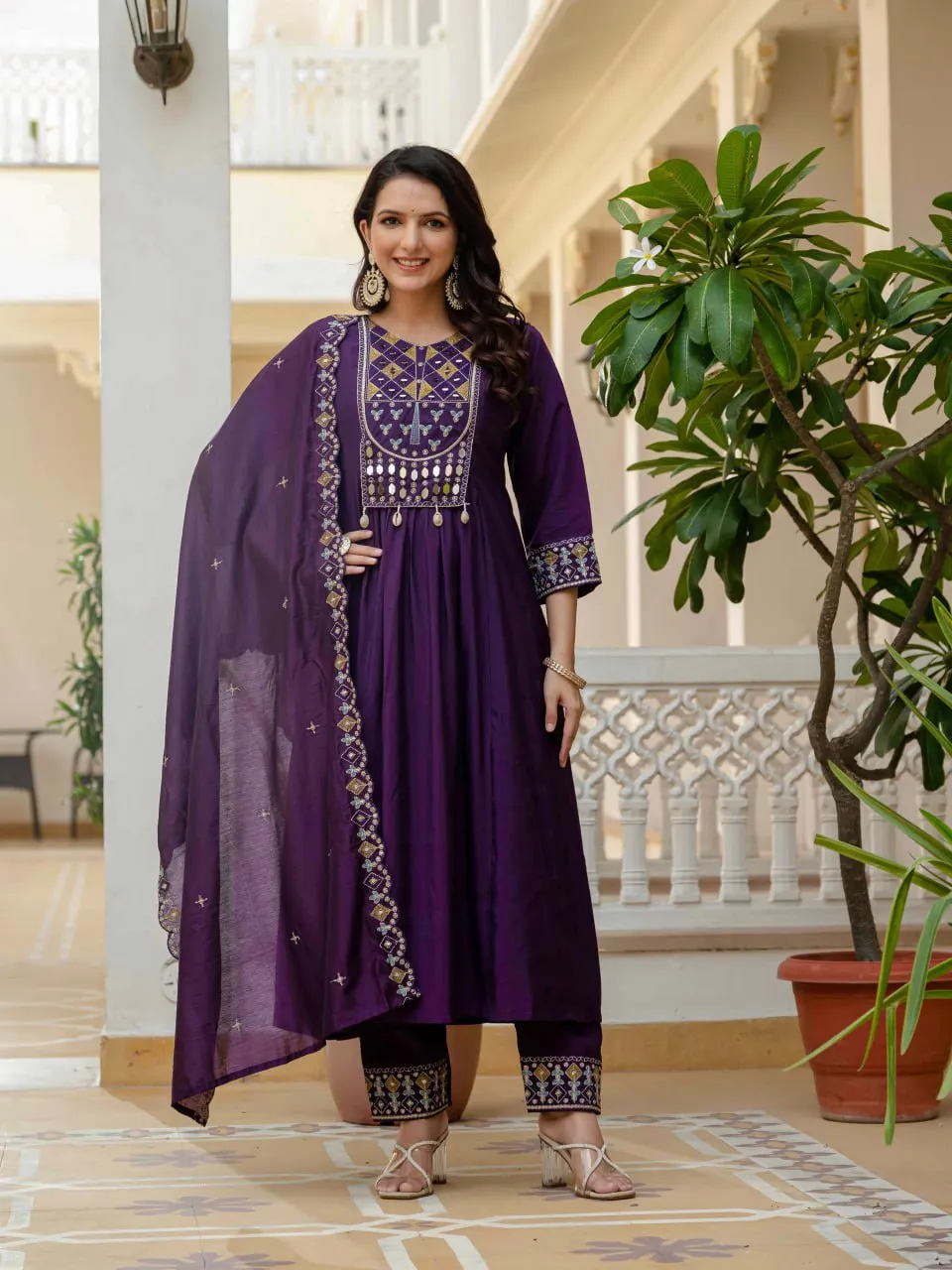 Stylish Lila Vol 126 Roman Silk Mirror Work Anarkali Kurti Wholesale 2026