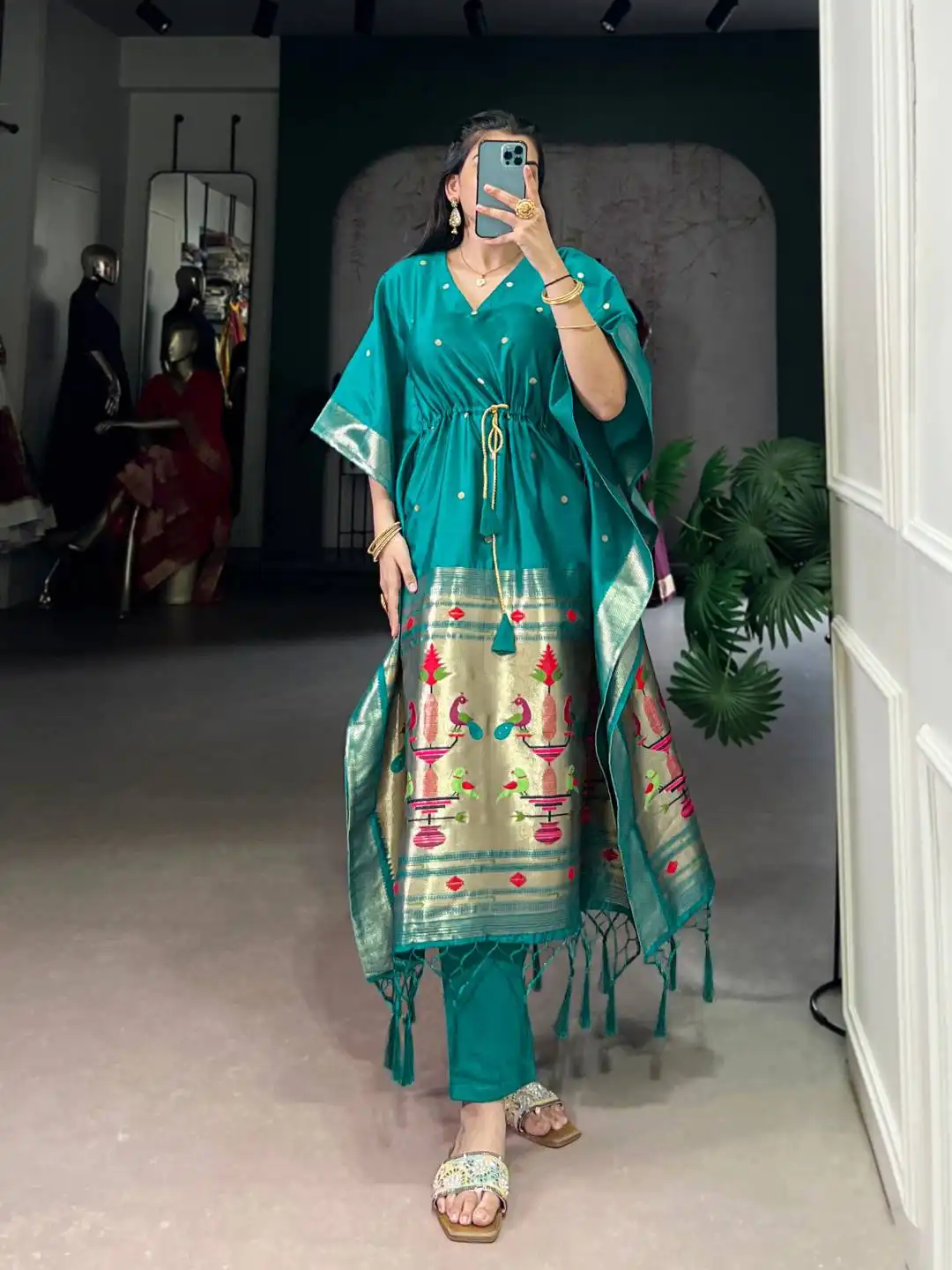 Launching WMN 3801 Jacquard Party Wear Western Kaftan Collection Wholesale 2026