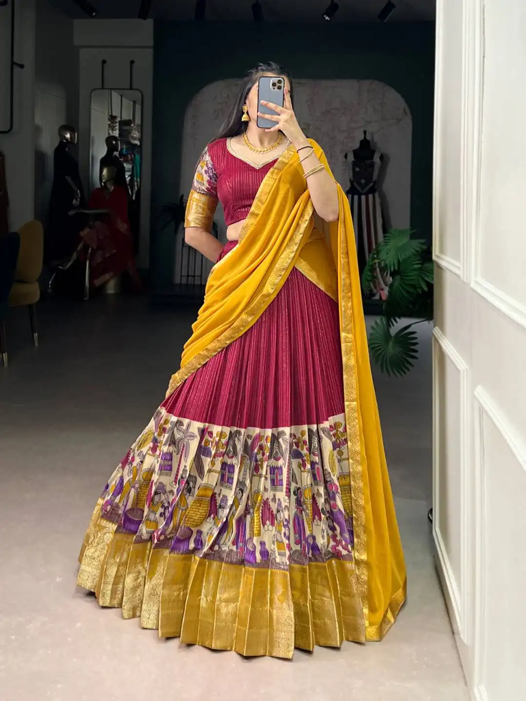 WMN 1242 Nitriya Poly Chander Printed Chaniya Choli Collection