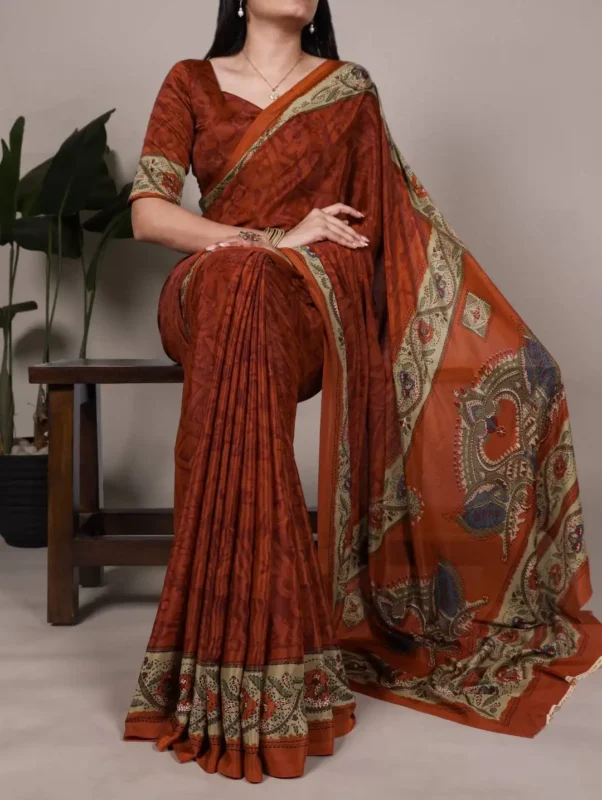 Buy WMN 7056 Crepe Printed Saree Collection Below 700 Wholesale 2026