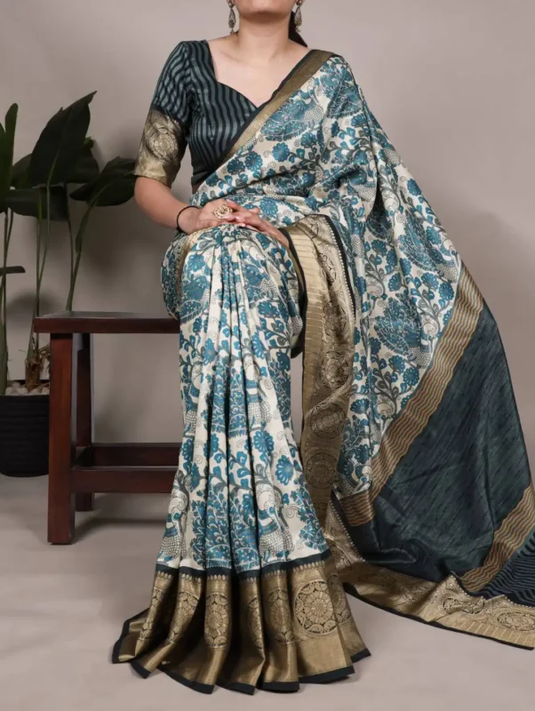 Stylish WMN 7050 Tasar Silk Printed Saree Below 1000 Wholesale 2026