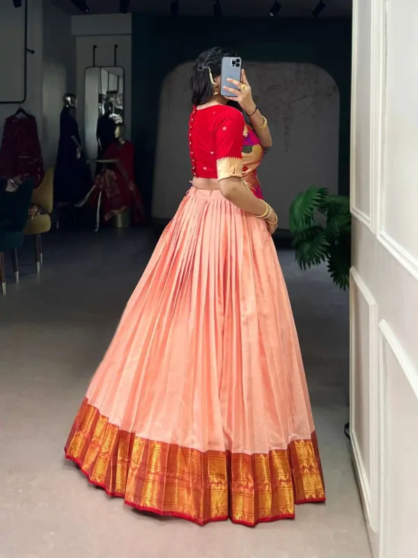 Beautiful WMN 1132 Cotton Silk Festive Wear Skirt Top 03 Pcs Set Wholesale 2026