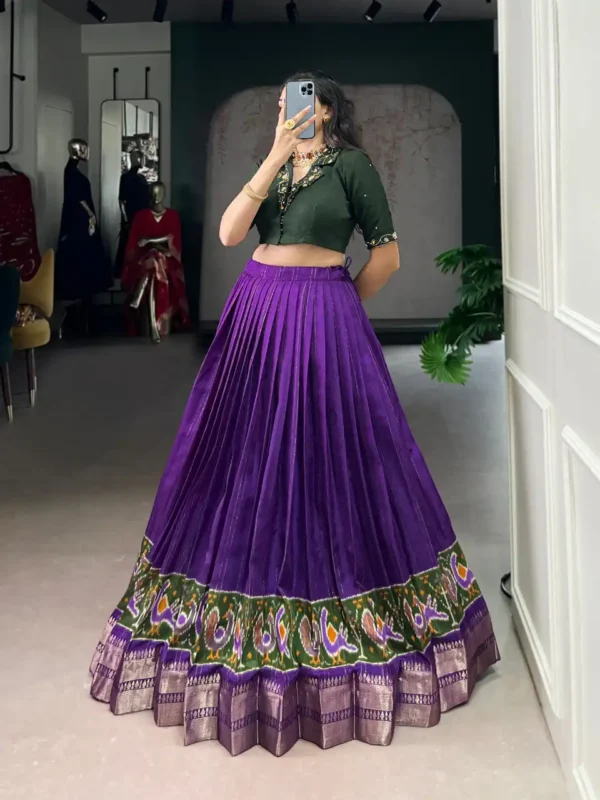 Stylish WMN 1135 Poly Cotton Festive Skirt Blouse 04 Pcs Set Wholesale 2026