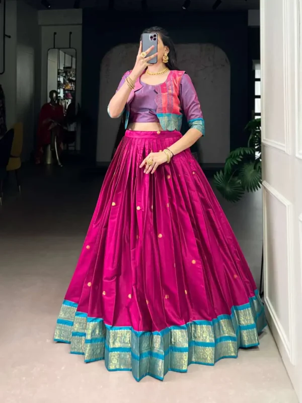 Launching WMN 1133 Poly Cotton Festive Lehenga Choli 04 Pcs Set Wholesale 2026