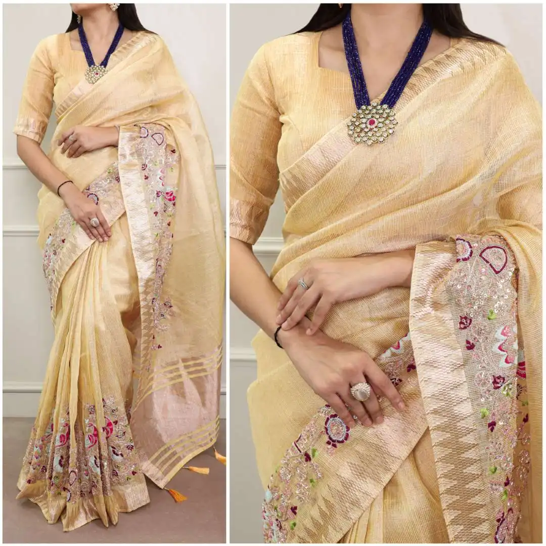 Buy WMN 7401 Zari Kota Tissue Designer Saree 06 Pcs Set Wholesale 2026