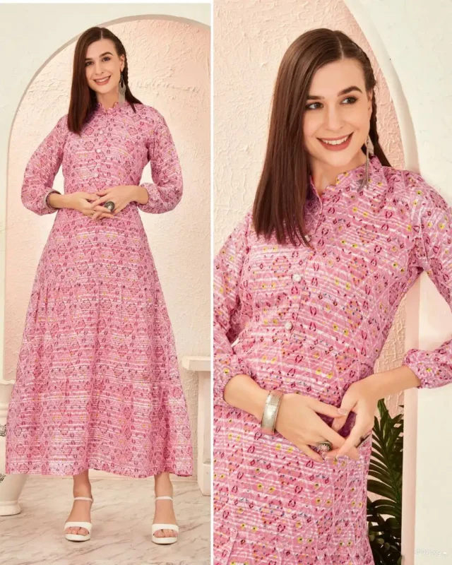 Latest SS2016 Heavy Georgette Printed Long Kurti Below 800 Wholesale 2026