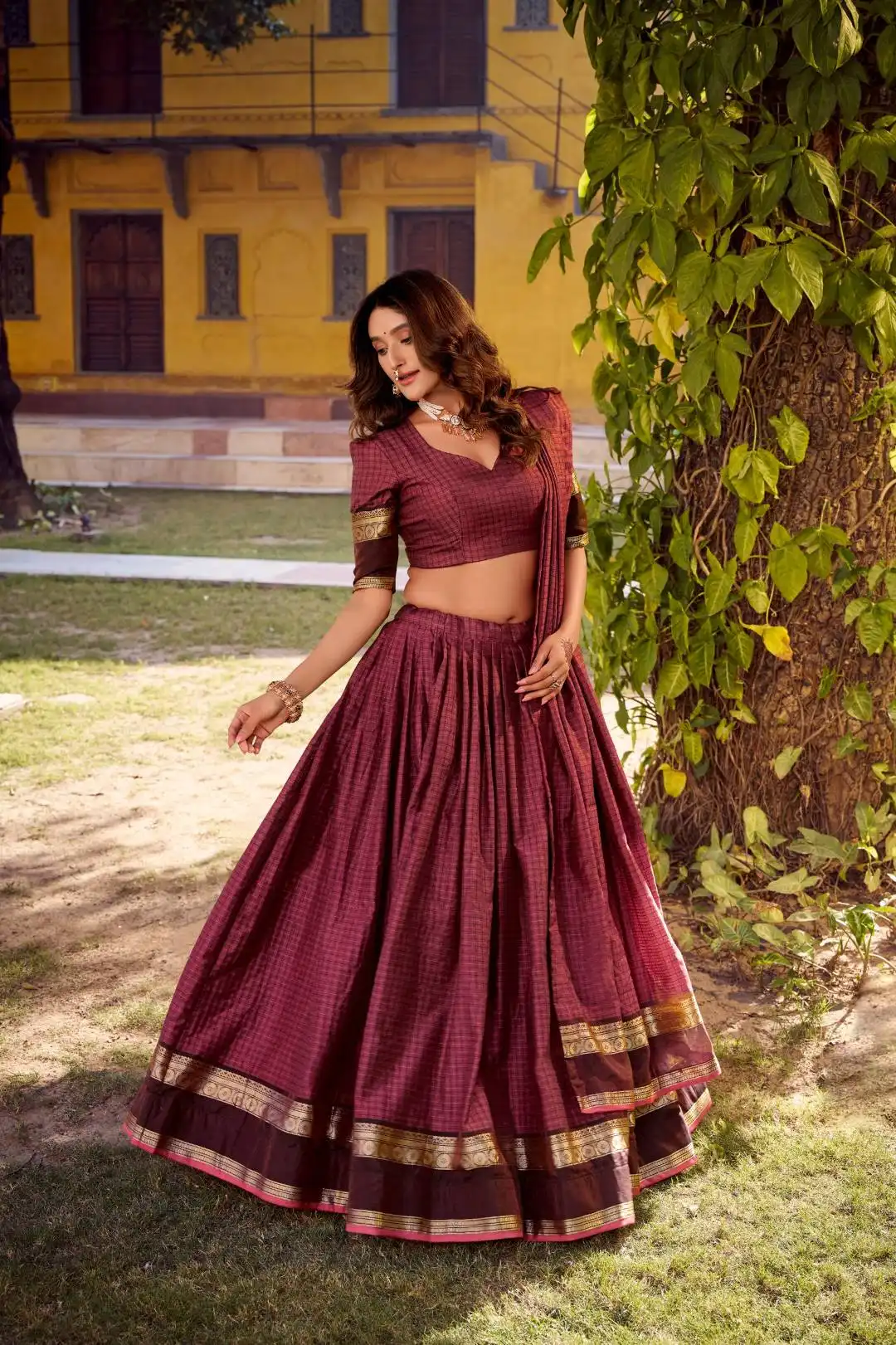 Stylish WMN 1900 Swasthika Chettinad Cotton Lehenga Choli Wholesale 2026
