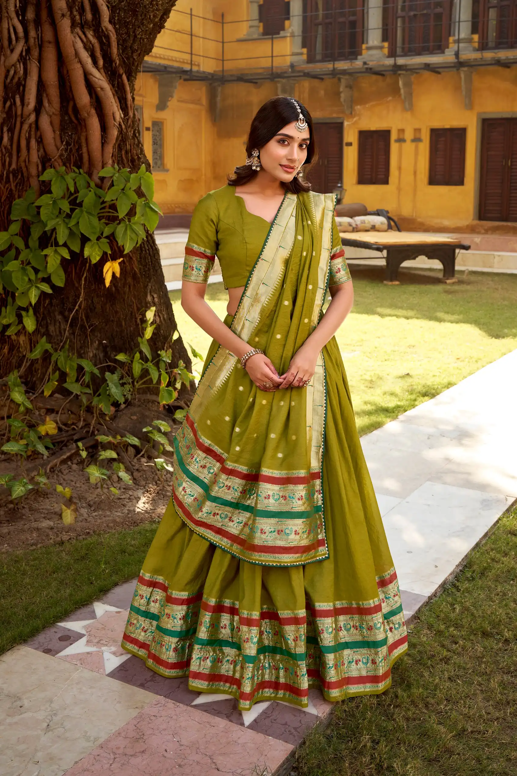 Latest WMN 1903 Pure Chanderi Pongal Festival Lehenga Choli Wholesale 2026