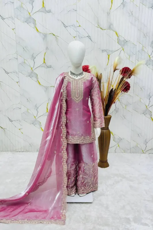 Buy Baby 244 Designer Kids Sharara Suit For Wedding Function Wholesale 2026