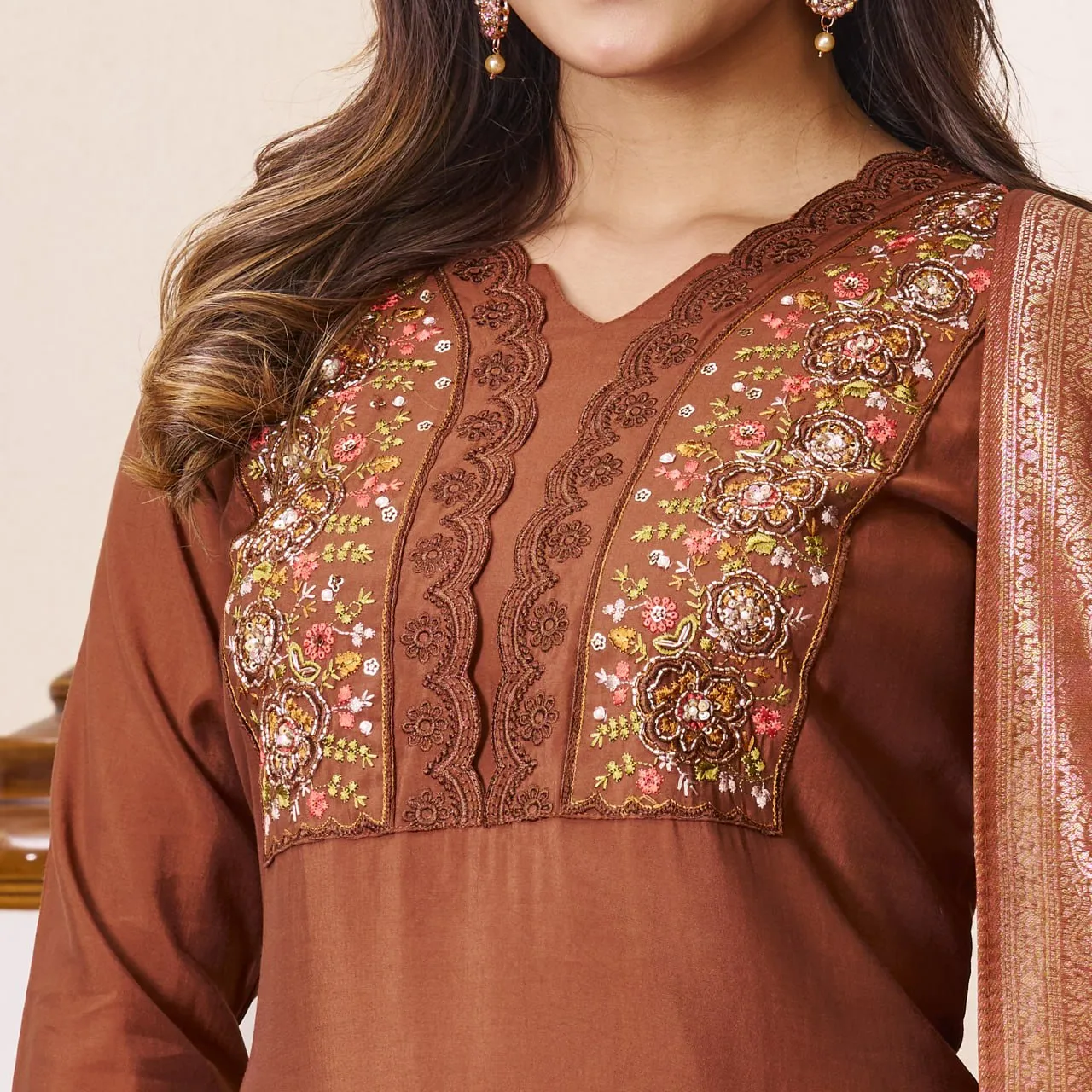 Beautiful Lila Vol 135 Roman Silk Hand Work Readymade Dress Wholesale 2026