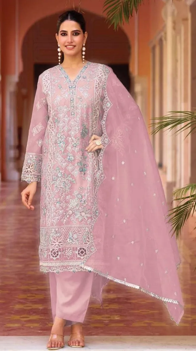 Latest Zarin Vol 190 Organza Silk Party Wear Readymade Dress Wholesale 2026
