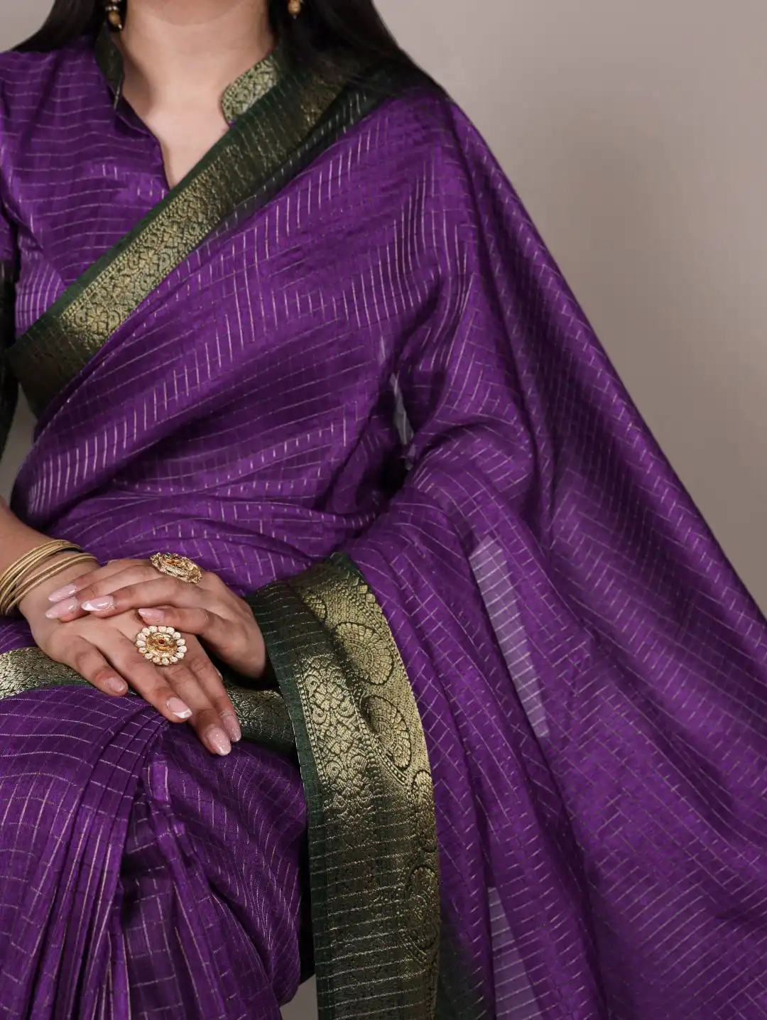 Beautiful WMN 7906 Dola Chex Saree With Zari Weaving Work Wholesale 2026