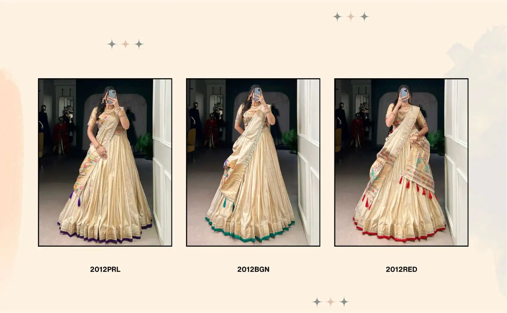 Buy WMN 2012A Shimmer Festive Wear Lehenga Choli 03 Pcs Set Wholesale 2026