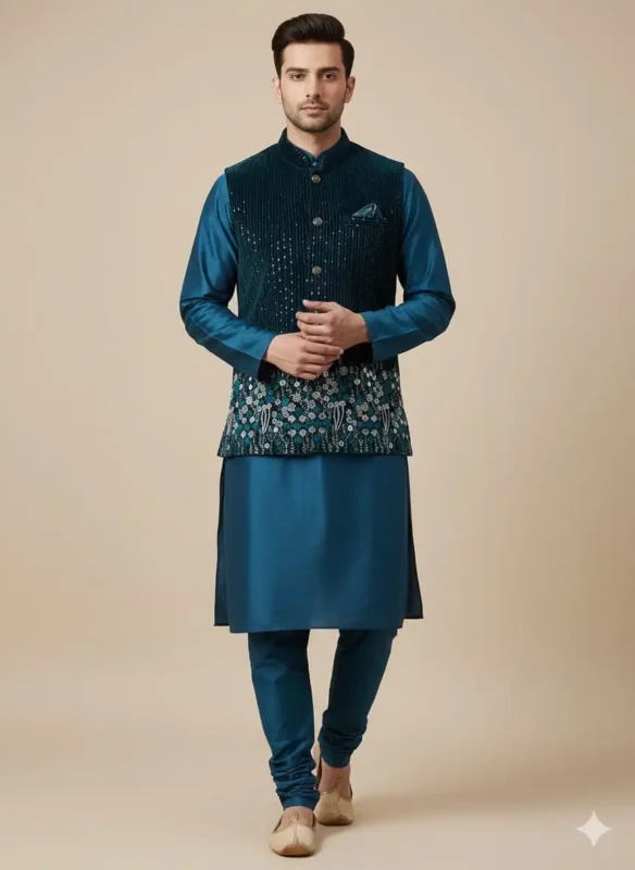 Buy Shyam Vol 78 Men Kurta Pajama With Koti For Wedding Wholesale 2026