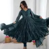 Sabina 5305B Mal Chanderi Women Ruffle Readymade Dress