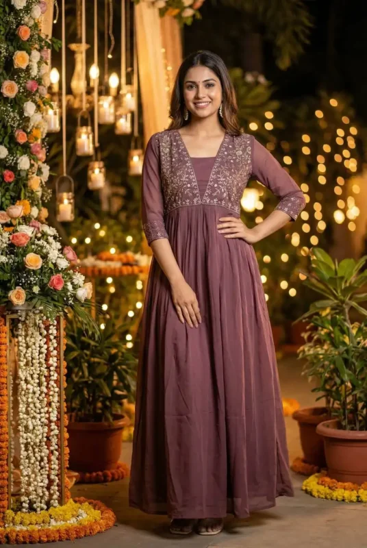 Buy SS2016 Vol 19 Georgette Hand Work Long Gown Collection Wholesale 2026