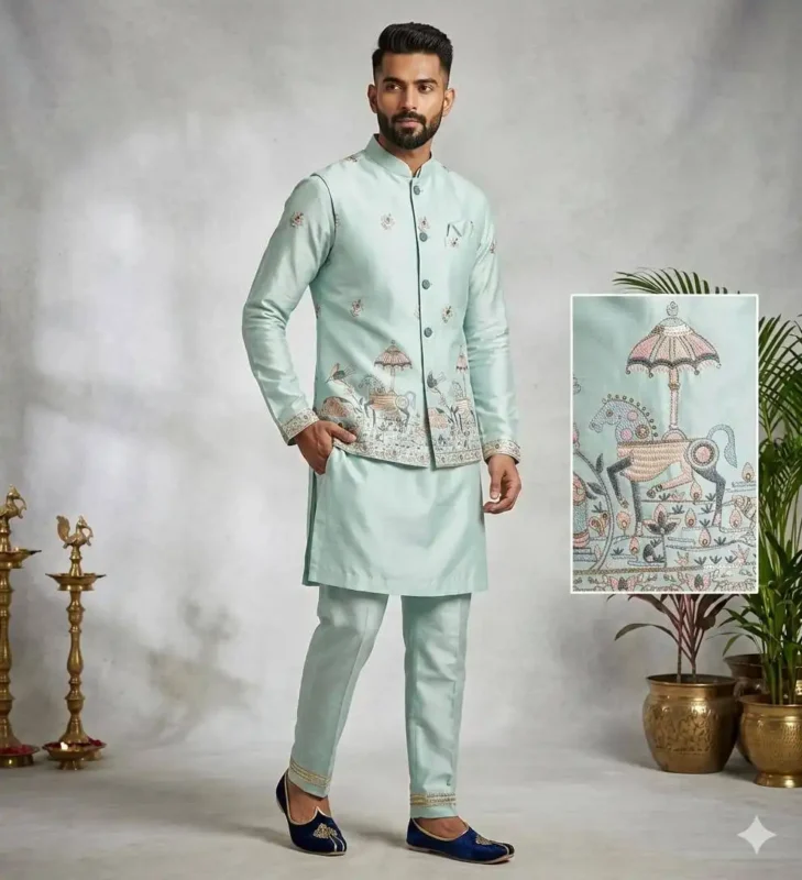 Buy Shyam Vol 89 Wedding Kurta Pajama With Embroidery Koti Wholesale 2026