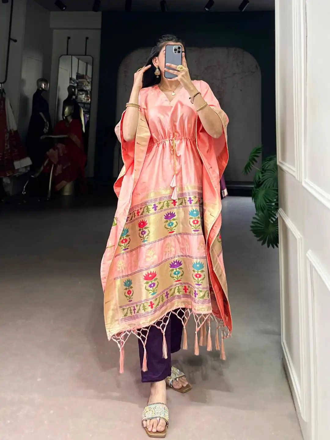 Launching WMN 3801 Jacquard Party Wear Western Kaftan Collection Wholesale 2026