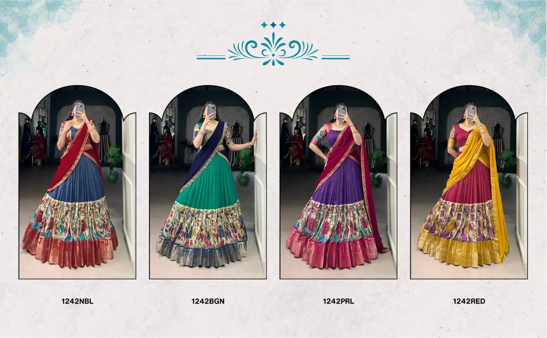 Buy WMN 1242 Nitriya Poly Chander Printed Chaniya Choli Collection Wholesale 2026